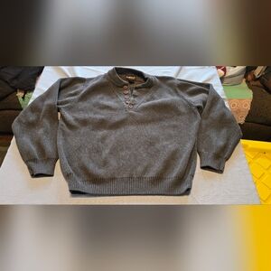 Guide Series Classic Henley Knit Sweater - Gray